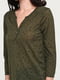 Блуза цвета хаки в принт | 5641604 | фото 3
