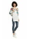 Пуловер-туніка білий в квітковий принт | 5635995 | фото 3