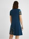 Сукня синя в квітковий принт | 5636014 | фото 2