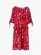 Платье красное в цветочный принт | 5517532 | фото 4