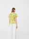 Блуза жовта в квітковий принт | 5535458 | фото 2