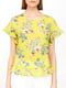 Блуза жовта в квітковий принт | 5535458 | фото 3