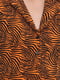 Платье морковного цвета в анималистический принт | 5658705 | фото 4
