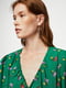 Блуза зеленого кольору в квітковий принт | 5659250 | фото 4