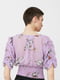 Блуза фіолетова у квітковий принт | 5659302 | фото 2