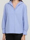 Блуза-сорочка блакитного кольору в горошок | 5659365 | фото 3
