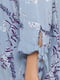 Блуза-сорочка блакитного кольору в квітковий принт | 5659371 | фото 4