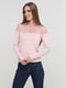 Блуза рожевого кольору з декором | 5660408
