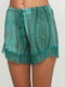 Шорти піжамні зеленого кольору в смужку | 5660943 | фото 3