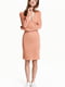 Платье-футляр персикового цвета | 5658993 | фото 3