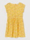 Платье желтое в цветочный принт | 5662586
