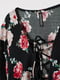 Блуза черная в цветочный принт | 5662636 | фото 2