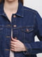 Куртка джинсова синя з декором | 5662782