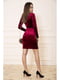 Платье бордовое декорированное | 5663933 | фото 3