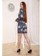Сукня синя з квітковим принтом | 5663945 | фото 3