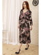 Сукня коричнева з квітковим принтом | 5663947 | фото 2