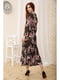 Сукня коричнева з квітковим принтом | 5663947 | фото 3