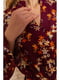Платье бордовое с цветочным принтом | 5663950 | фото 4