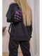 Рюкзак чорно-фіолетовий з анімалістичним принтом | 5663998 | фото 2