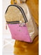 Рюкзак золотисто-малиновий декорований | 5664006 | фото 2
