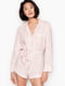 Комбинезон пижамный бело-розовый в полоску | 5534917 | фото 4