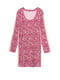 Платье-туника домашнее розовое в принт | 5534931 | фото 6