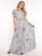 Платье лавандового цвета в цветочный принт | 5667232