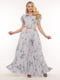 Платье лавандового цвета в цветочный принт | 5667232 | фото 2