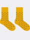 Шкарпетки гірчичного кольору в принт | 5664808 | фото 2
