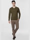 Пуловер кольору хакі | 5668822