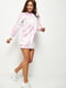 Сукня біло-рожевого кольору в розмитий принт | 5671502