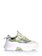 Кросівки біло-зеленого кольору з логотипом | 5672631 | фото 2