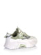 Кросівки біло-зеленого кольору з логотипом | 5672631 | фото 3