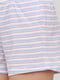 Пижамные шорты белые в полоску | 5668606 | фото 4