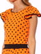 Платье оранжевое в горошек | 3351400 | фото 3
