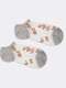 Шкарпетки сіро-білого кольору в квітковий принт | 5664849