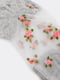 Носки серо-белого цвета в цветочный принт | 5664849 | фото 3