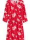Платье красное с цветочным принтом | 5677129 | фото 2