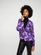 Блуза фіолетова з квітковим принтом | 5668872