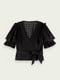Блуза черная с перфорацией | 5687544 | фото 6