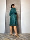 Платье-рубашка темно-зеленое | 5691420 | фото 3