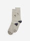 Шкарпетки сірі з малюнком і в смужку | 5692853