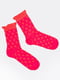 Шкарпетки рожеві в принт | 5693620