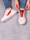 Кроссовки бело-красные | 5643213