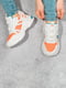 Кроссовки бело-оранжевые | 5643329