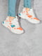 Кроссовки бело-оранжевые | 5643329 | фото 2