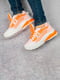 Кроссовки бело-оранжевые | 5643338 | фото 2