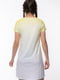 Платье-футболка бело-желтое с принтом | 5690684 | фото 3