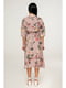 Платье А-силуэта розово-коричневое в комбинированный принт | 5700582 | фото 2