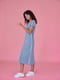 Сукня блакитного кольору з написом | 5701467 | фото 2